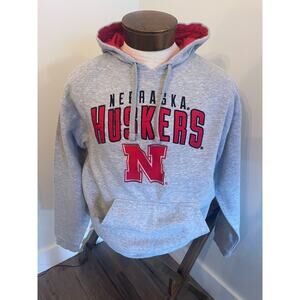 Nebraska Huskers Gray Hoodie J America Size Large